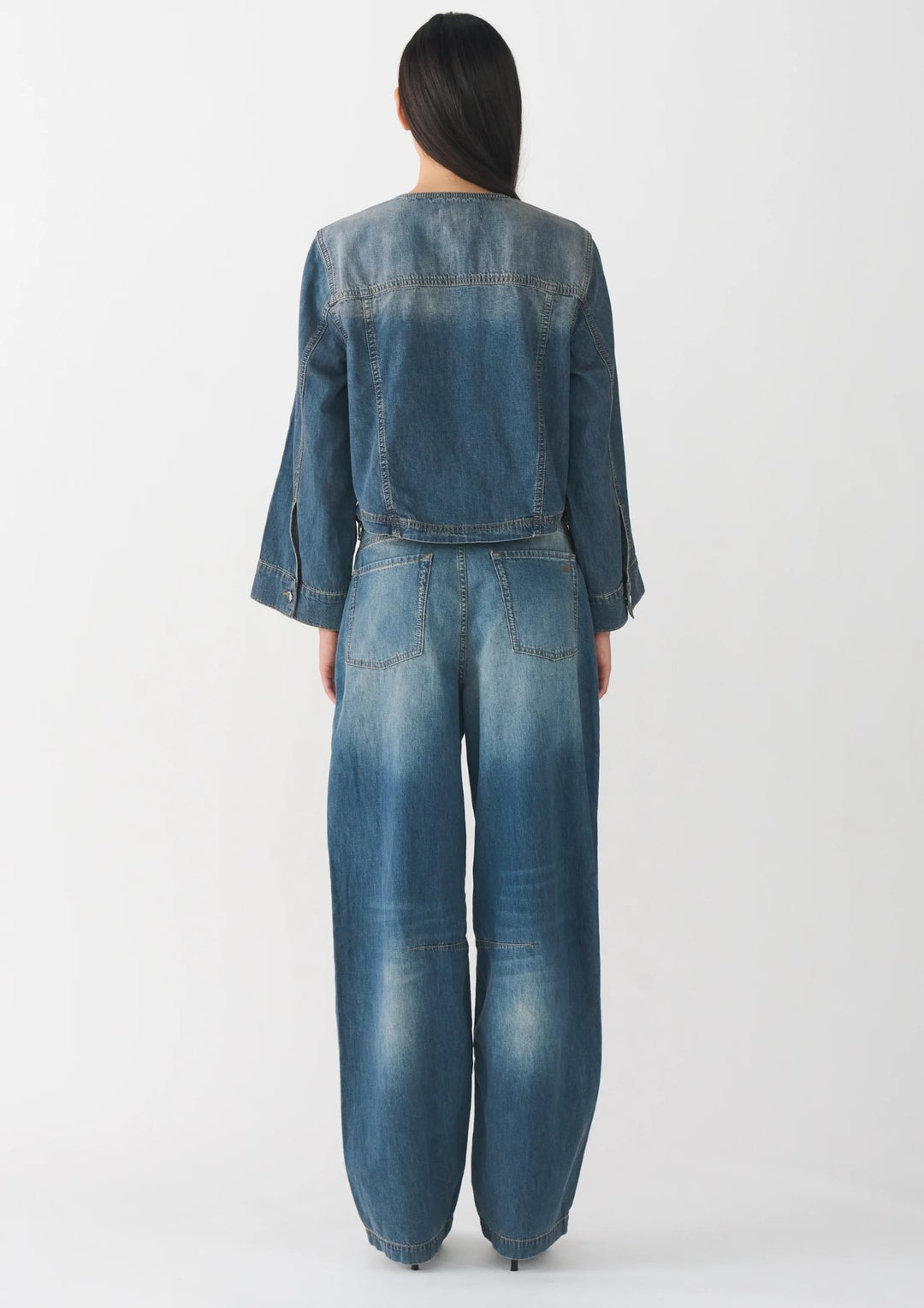 IVY - Jazz Cropped Denim Jakke Wash Melilla - Denim Blue