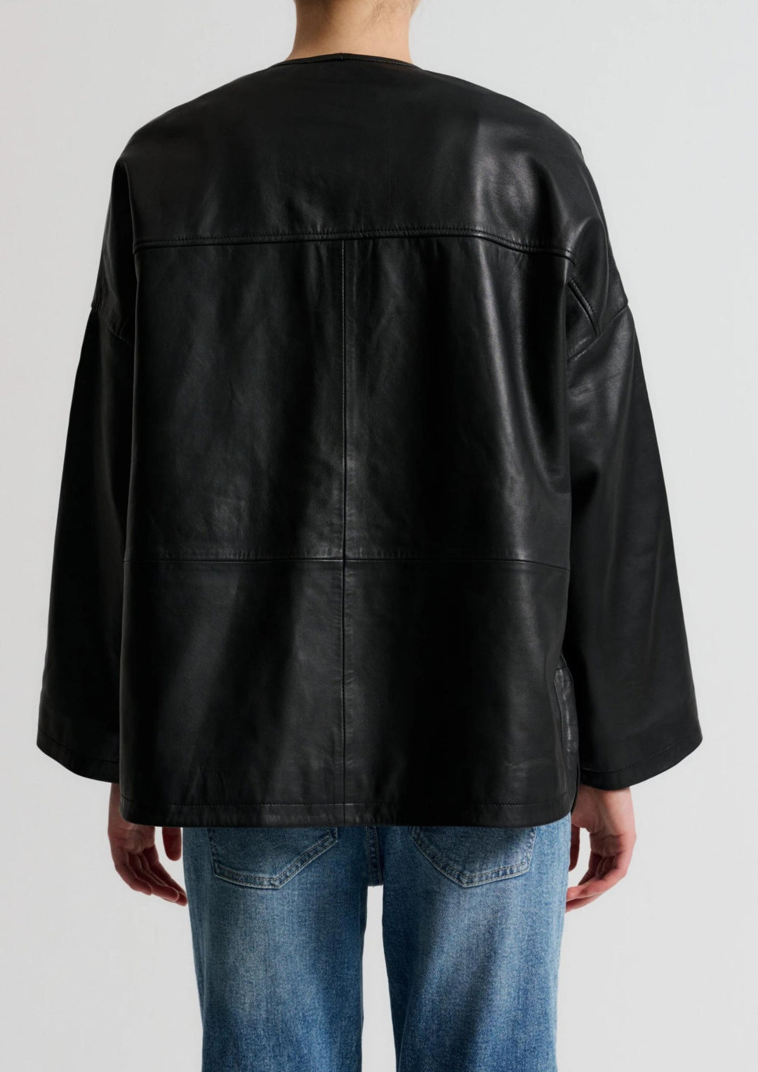 IVY - Kylie Leather Cardigan - Black