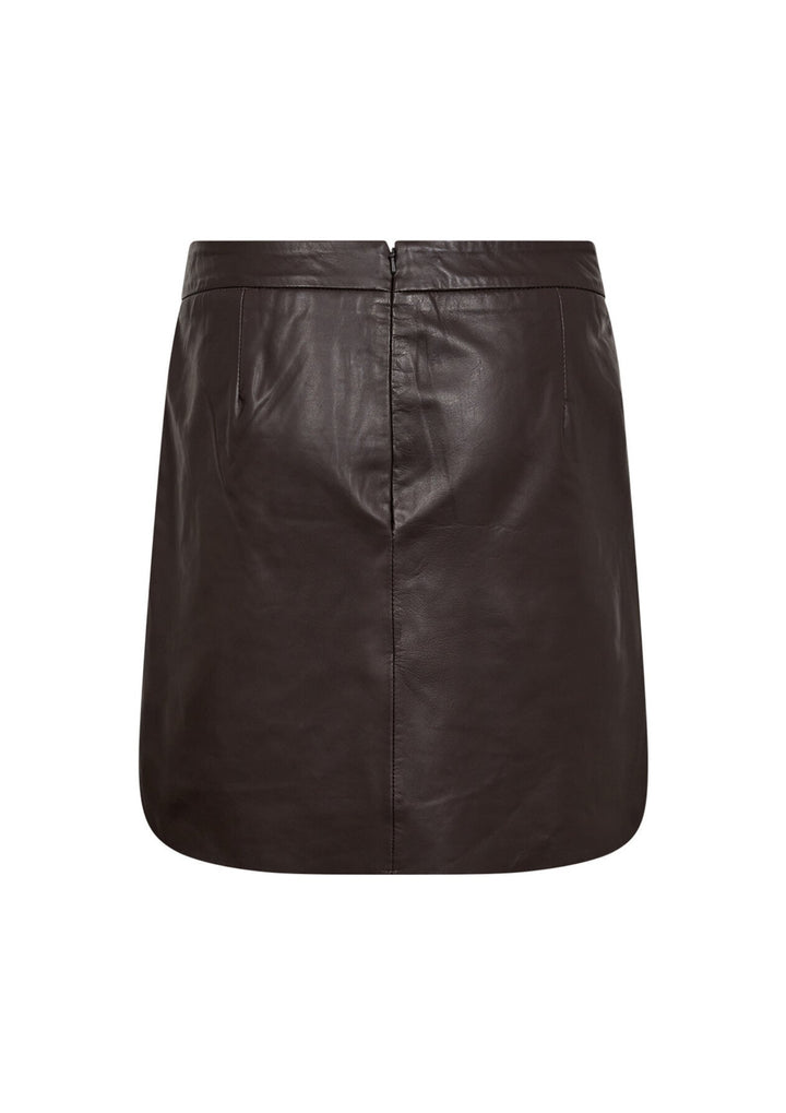 Ivy - Kylie Leather Mini Nederdel - Expresso Brown
