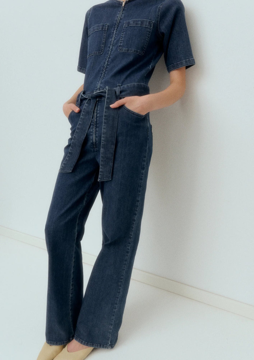 IVY - New Lavina SS Jumpsuit - Wash Tenerife - Denim Blue