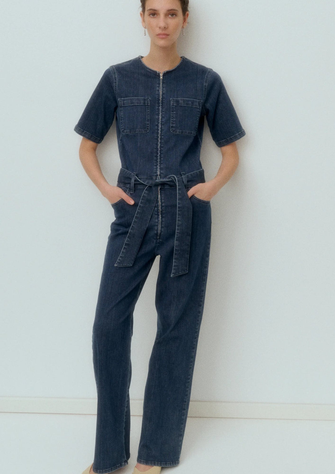 IVY - New Lavina SS Jumpsuit - Wash Tenerife - Denim Blue