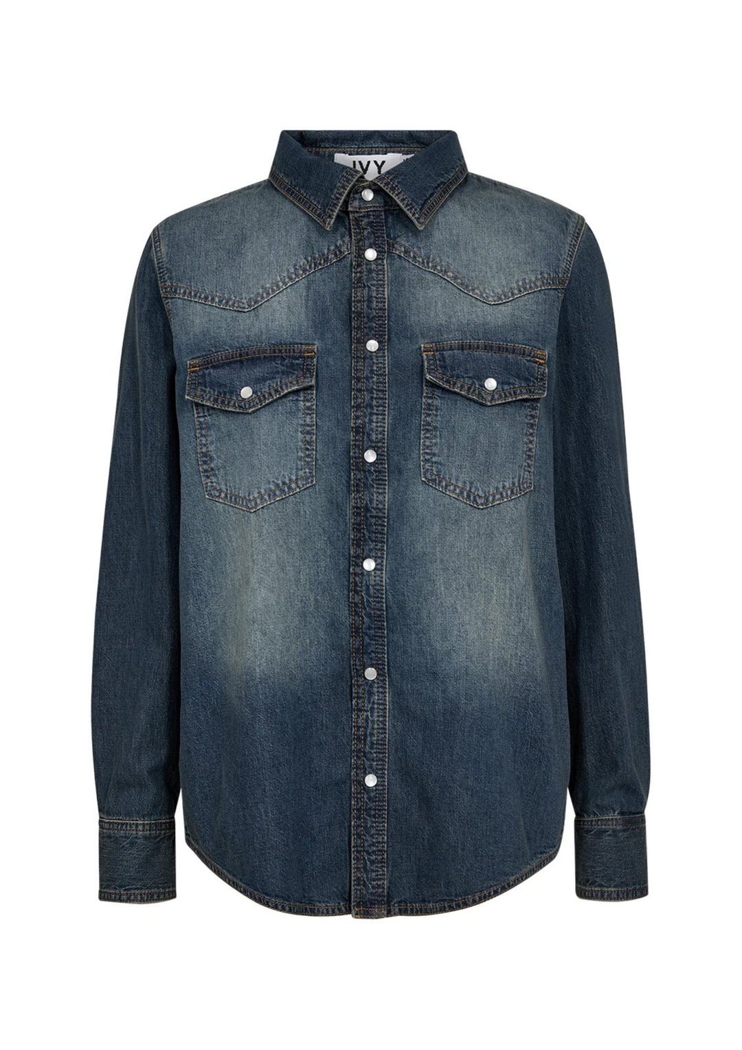 IVY - Ora Denim Skjorte Wash Melilla - Denim Blue