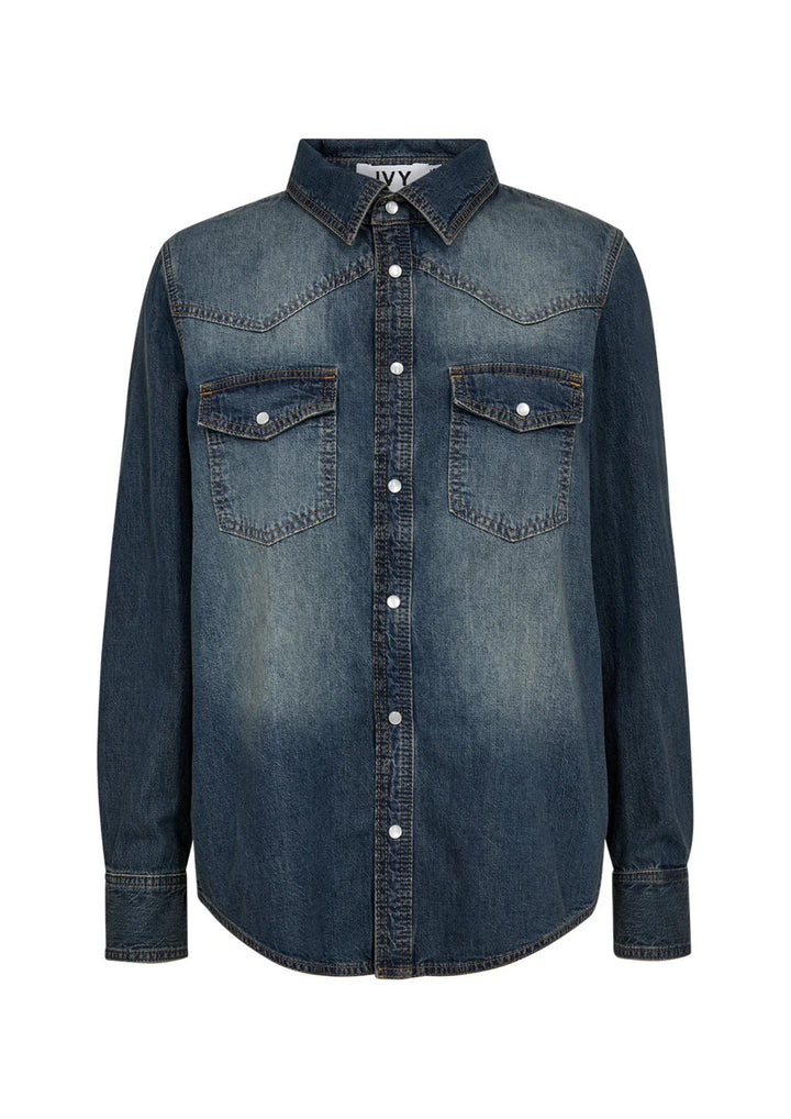 IVY - Ora Denim Skjorte Wash Melilla - Denim Blue