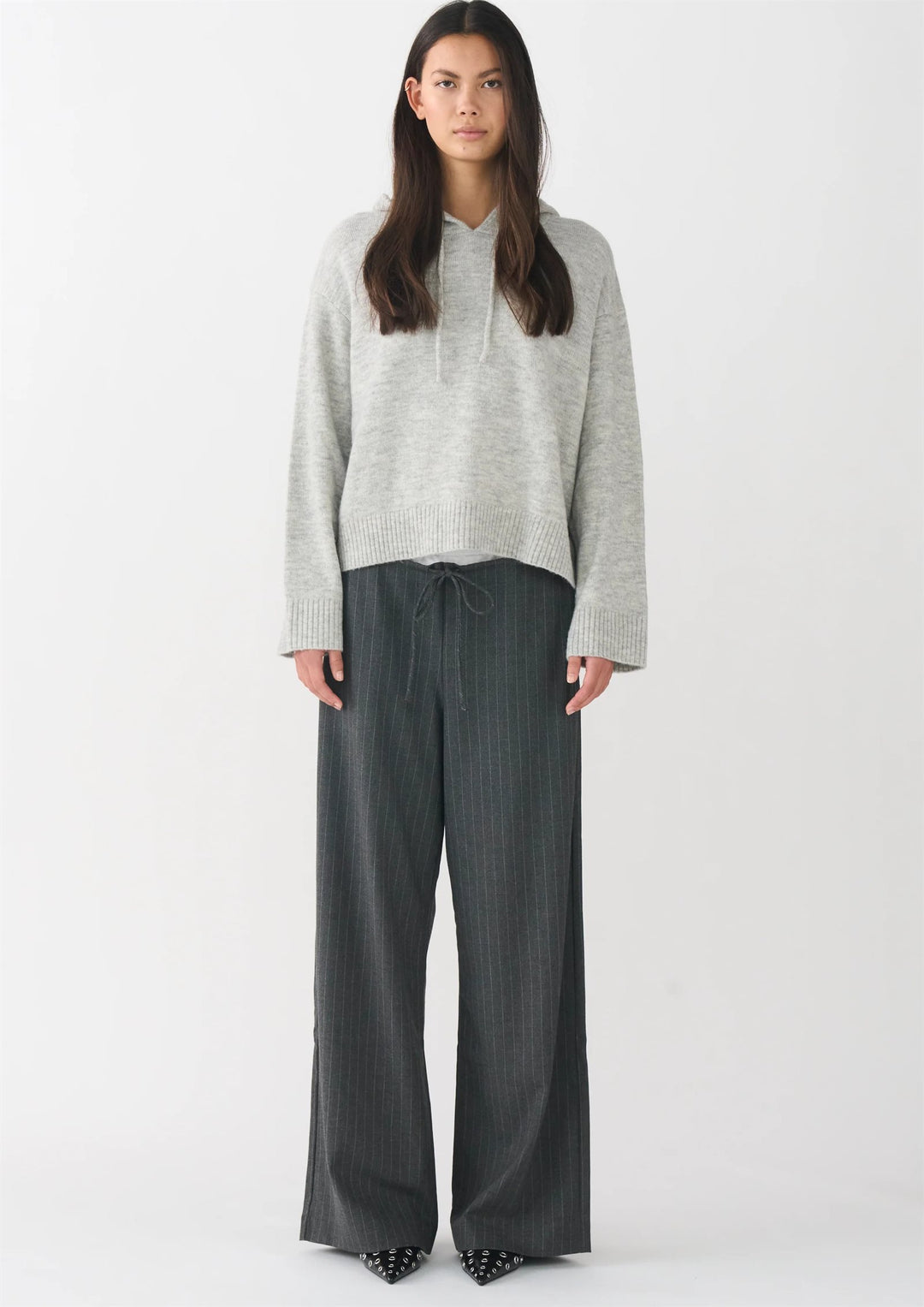 IVY - Sinead Hoodie Strik - Grey Melange