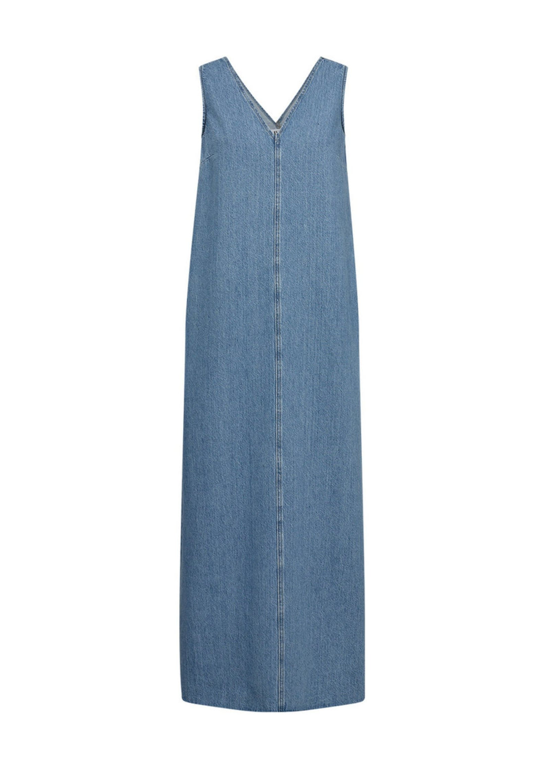 IVY - Uta Distressed Maxi Dress - Wash Mid Blue
