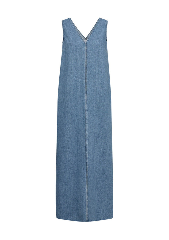 IVY - Uta Distressed Maxi Dress - Wash Mid Blue