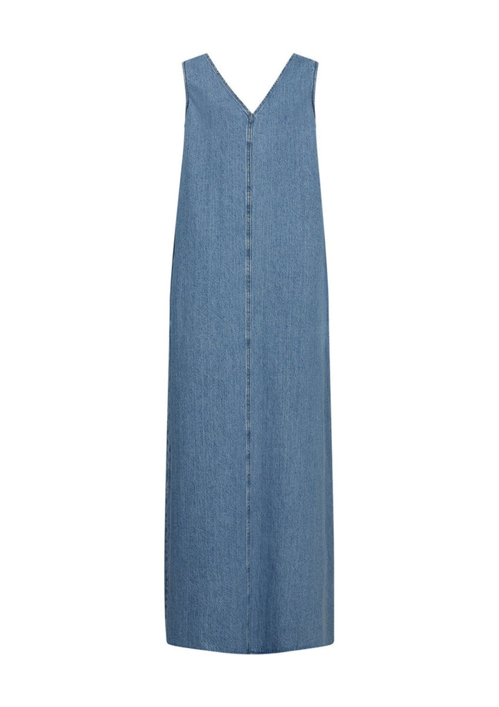 IVY - Uta Distressed Maxi Dress - Wash Mid Blue