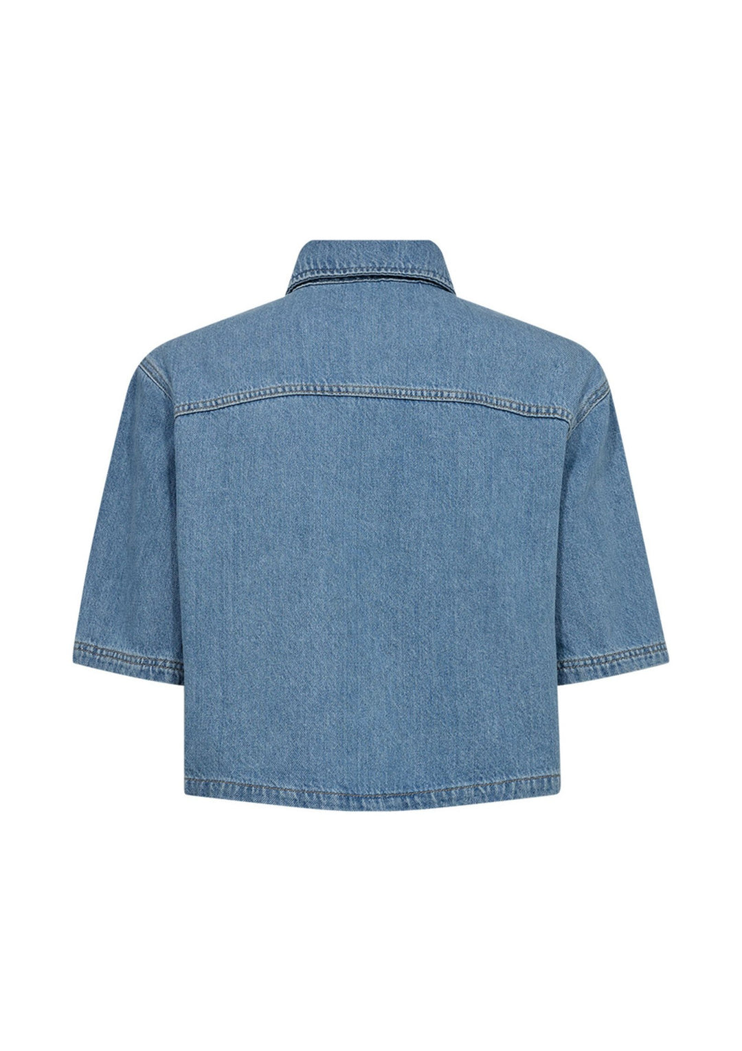 IVY - Uta Oversized 2/4 - Sleeve Shirt - Wash Mid BLue