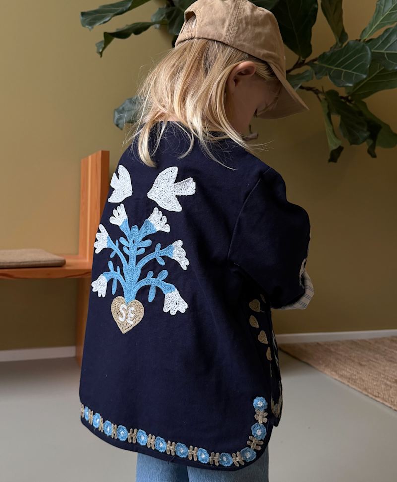 Sissel Edelbo -Maggie Mini Jakke - Navy Horses