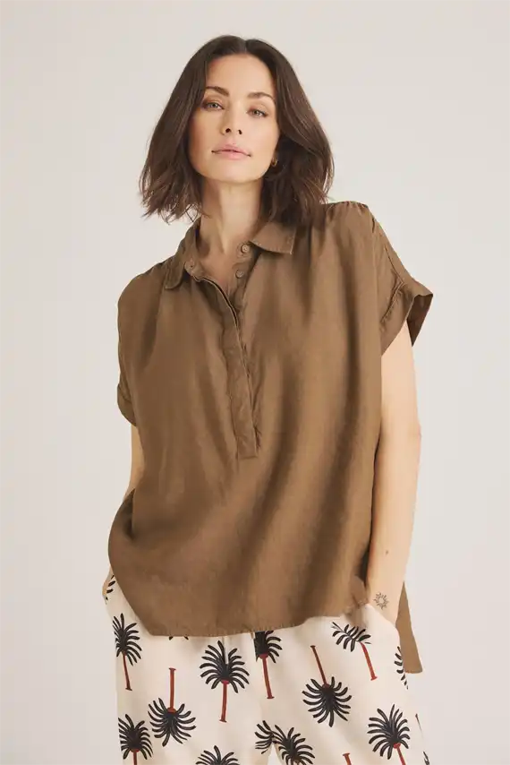 Luxzuz - Jardine Bluse - Deep Taupe