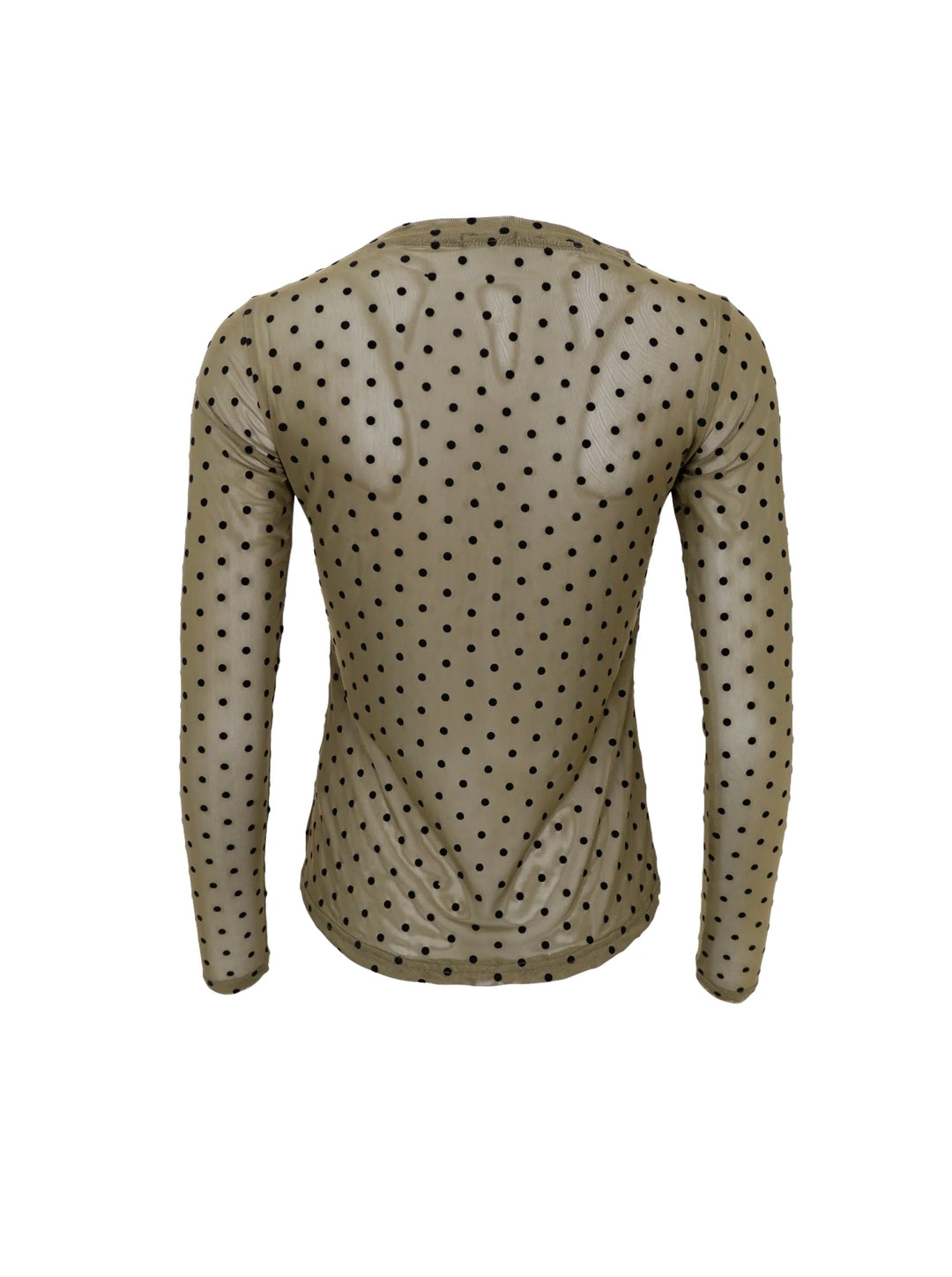 Black Colour - Jennie dotted mesh bluse