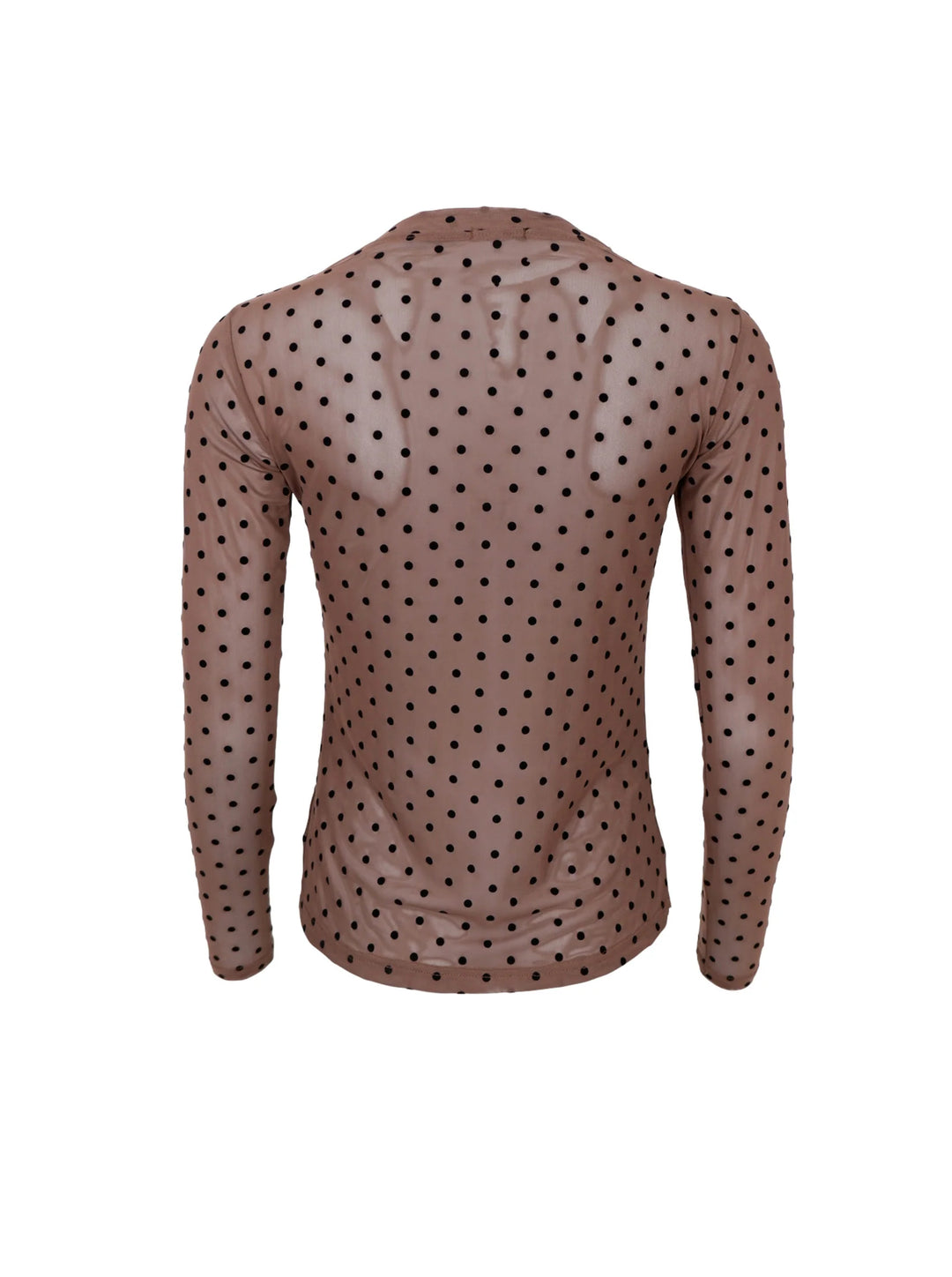 Black Colour - Jennie dotted mesh bluse