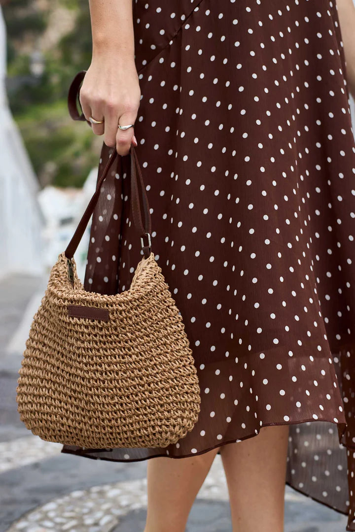 Black Colour - Jodie Jute Bag - Khaki