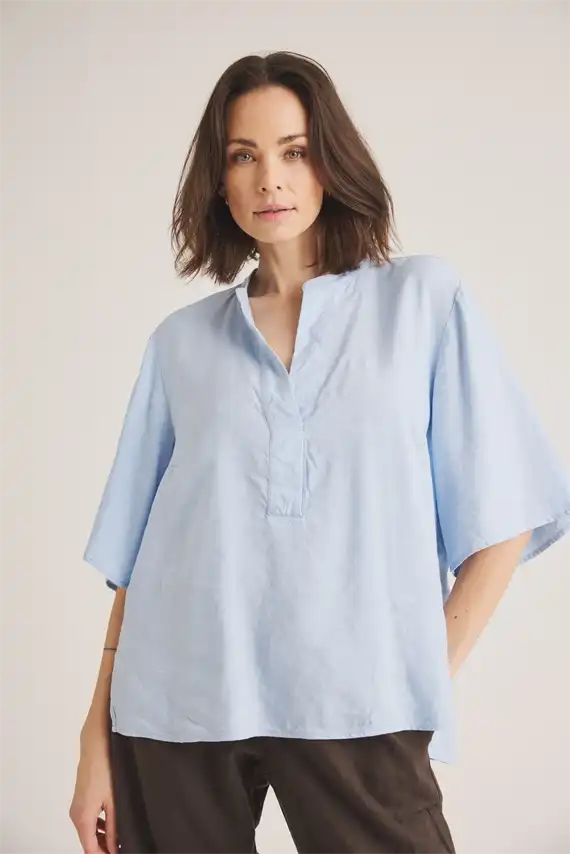 Luxzuz - Josiana Bluse - Brunnera Blue