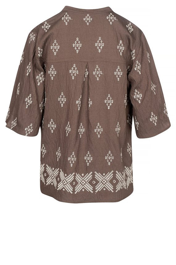 Luxzuz - Josiana Blouse - Chocolate Chip