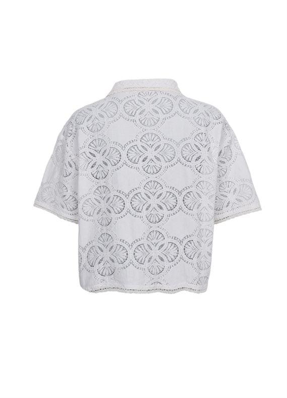 Black Colour - Milos Lace Blouse - Off White
