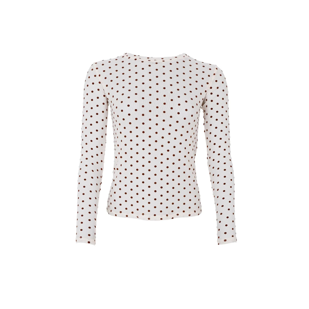Black Colour - Jennie prikket mesh bluse - Cream