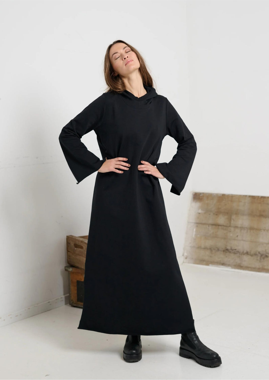 Henriette Steffensen - Kaftan Kjole - Sort