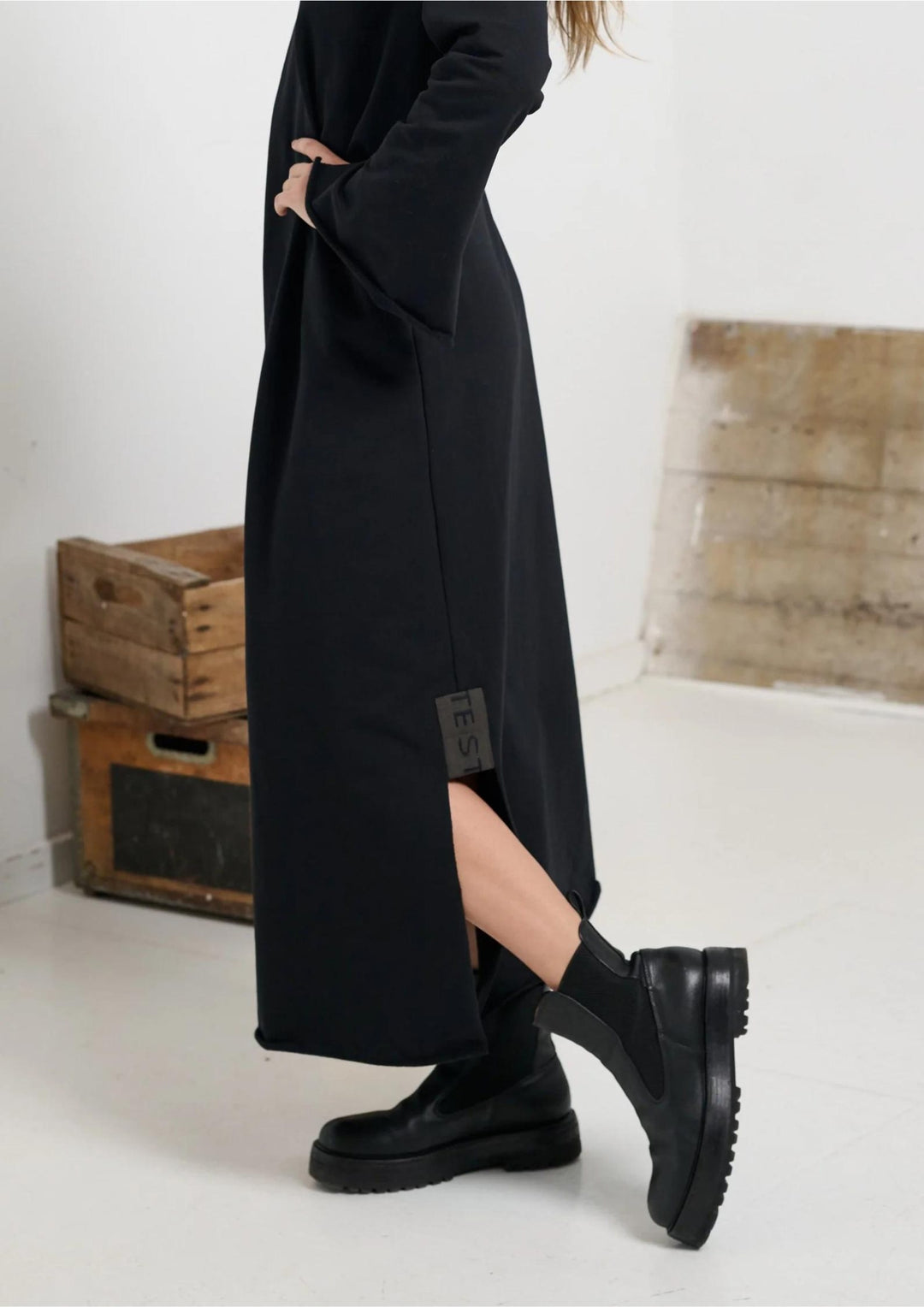 Henriette Steffensen - Kaftan Kjole - Sort