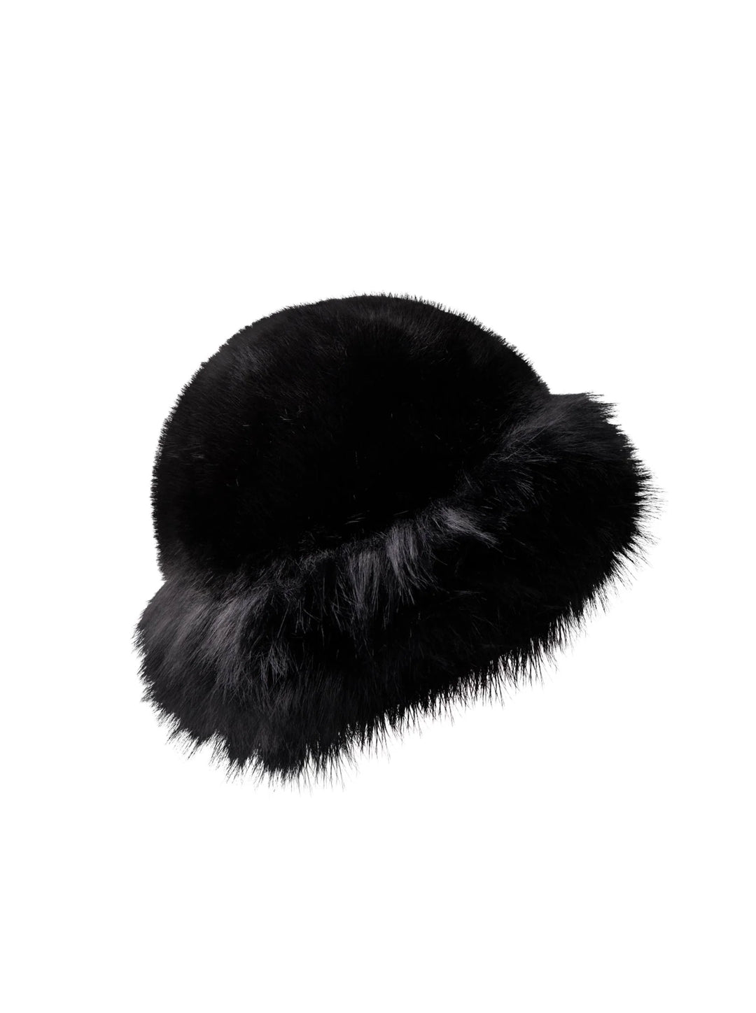 Black Colour - Kajsa Fluffy Hat - ONESIZE