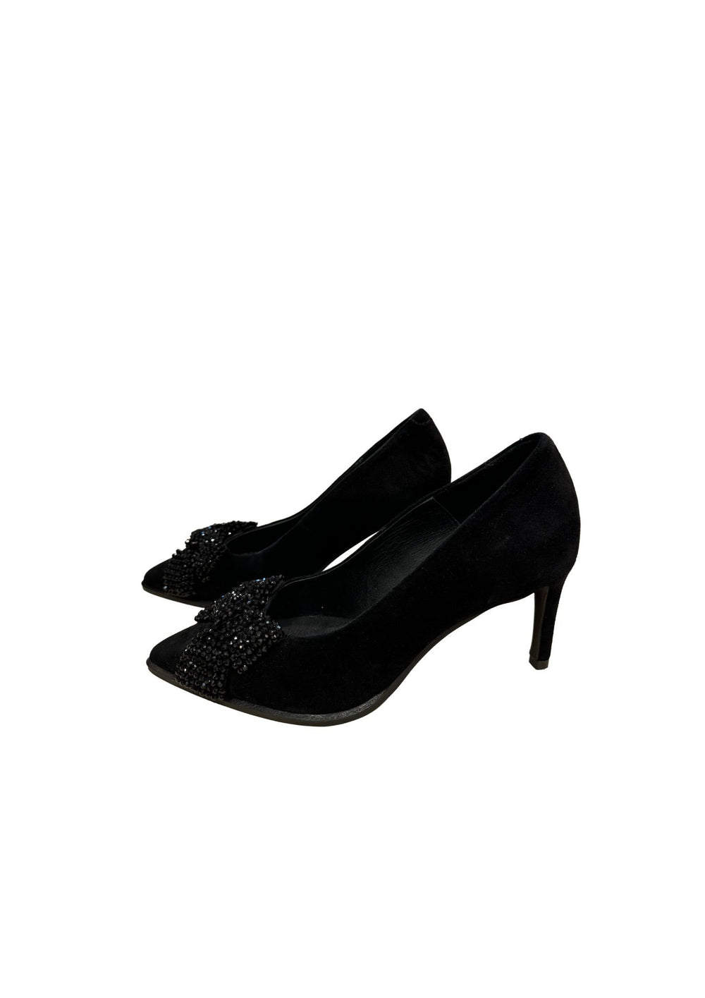 Pavement - Kamilla Bow Stiletter - Black Suede