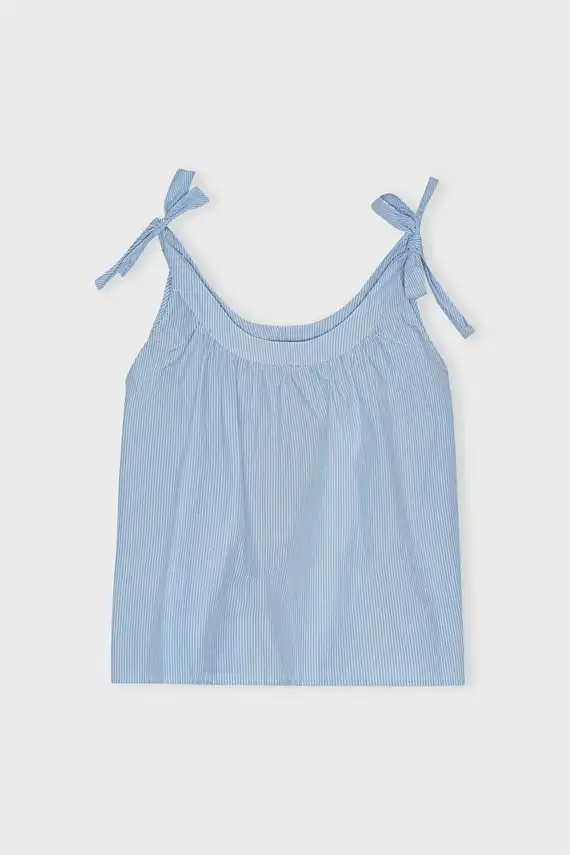 Care By Me - Laura Tie Top - Blue/White Stripe - Onesize
