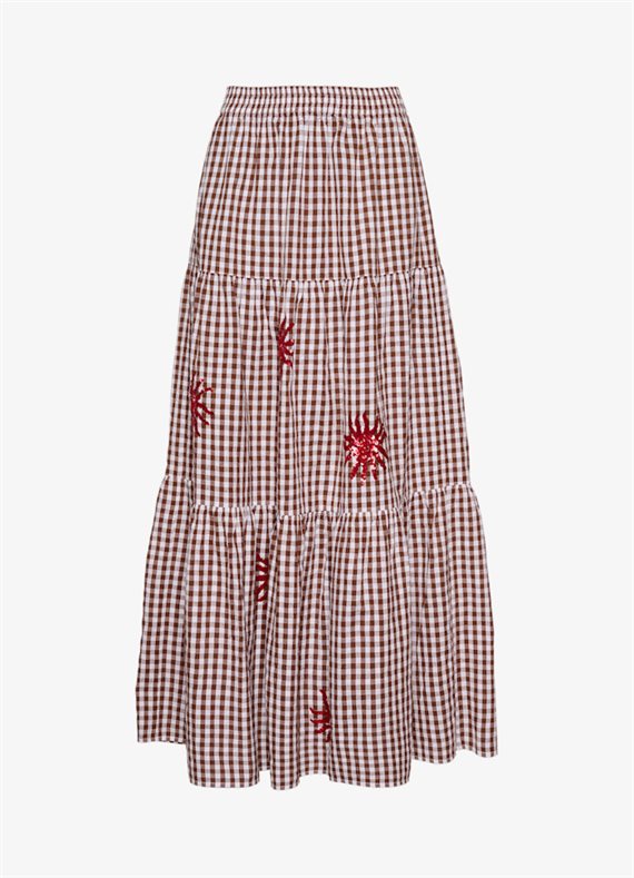 Sissel Edelbo - Nanette Nederdel - Brown Checks - Onesize