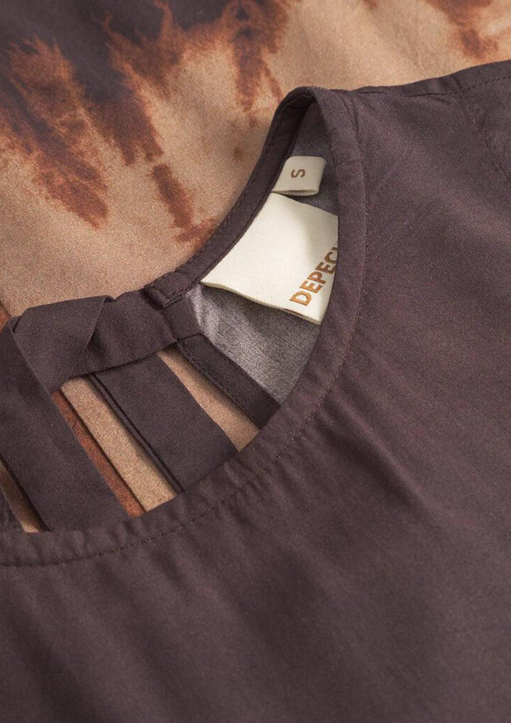 Depeche - KiaDE Sleeveless Top - Brown Printed