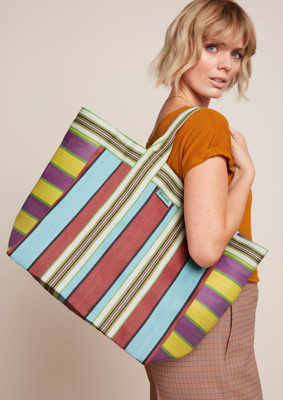 King Louie - Big Shopper - Mercado Bag - Azure Green - Onesize