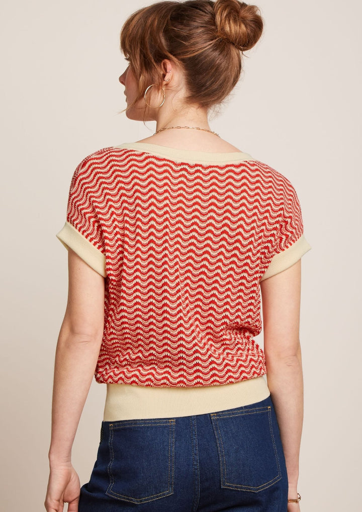 King Louie - Boatneck Top Tide - Fire Red