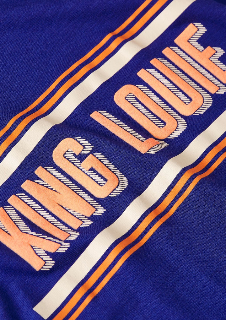 King Louie - Boxy T-shirt - Placement Print - Bluing