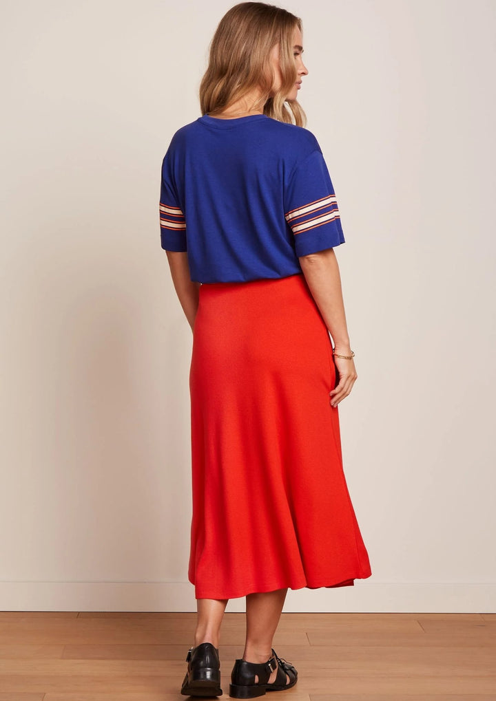 King Louie - Boxy T-shirt - Placement Print - Bluing