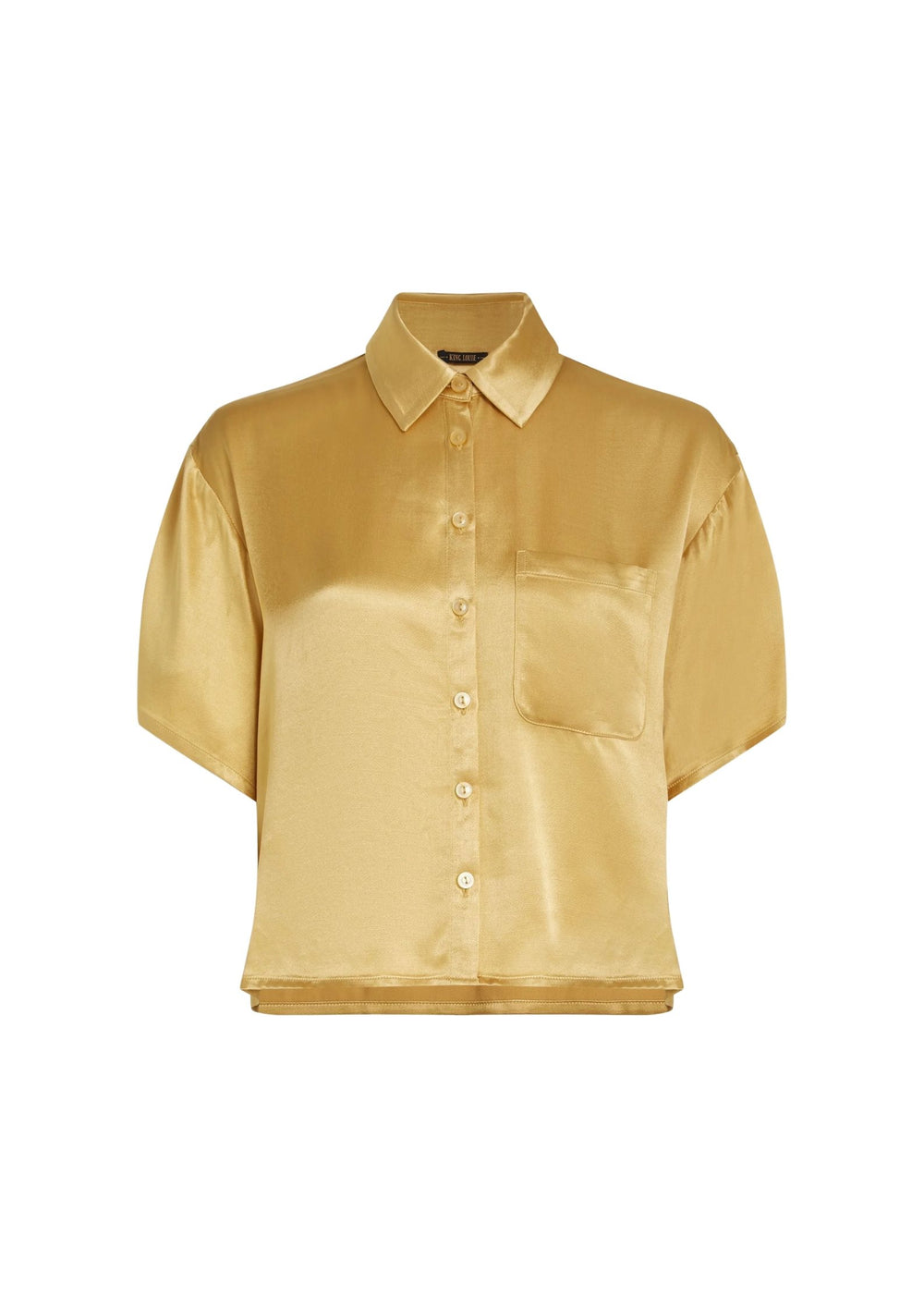 King Louie - Evelina Crop Blouse - Star Satin - Champagne