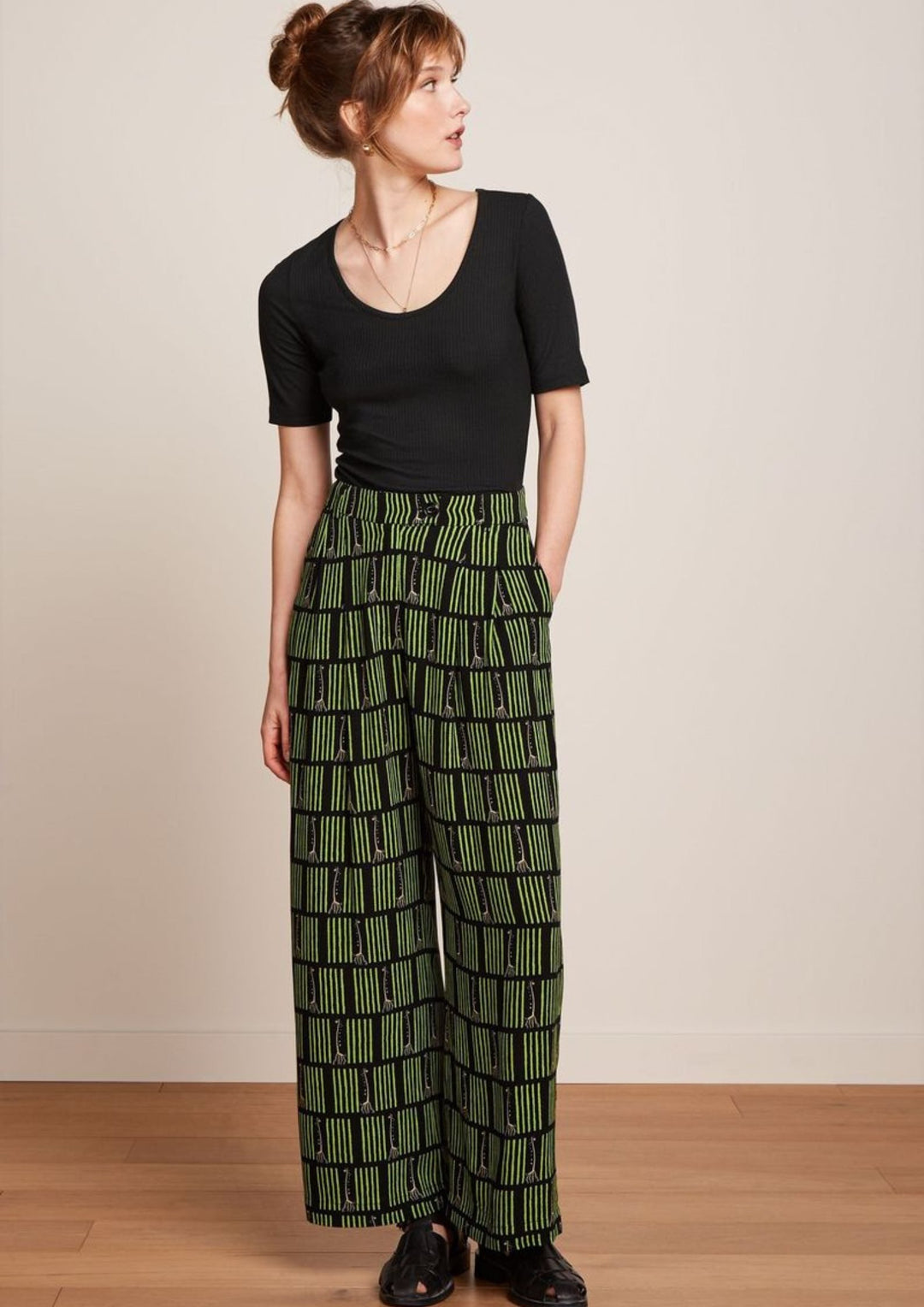 King Louie - Fintan Cropped Bukser Medina - Black