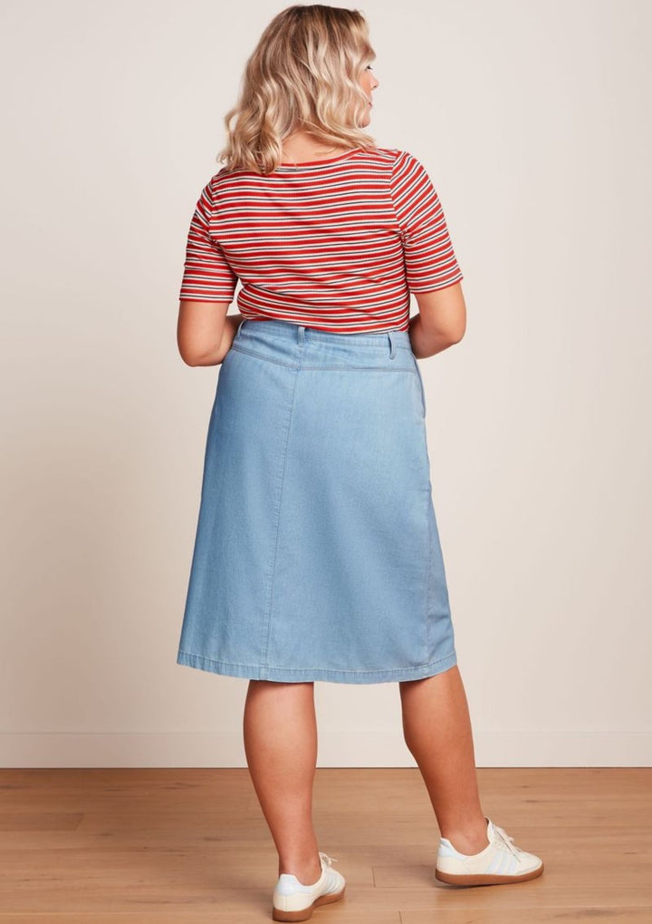 King Louie - Lili tee Surf Stripe - Fire Red