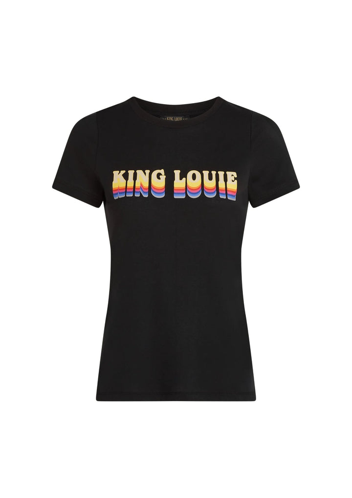 King Louie - Logo T-shirt - Placement Print - Black
