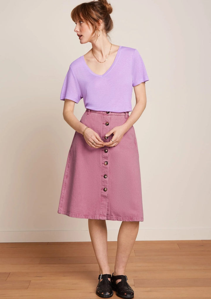 King Louie - Mary Nederdel - Coloured Denim - Mellow Rose