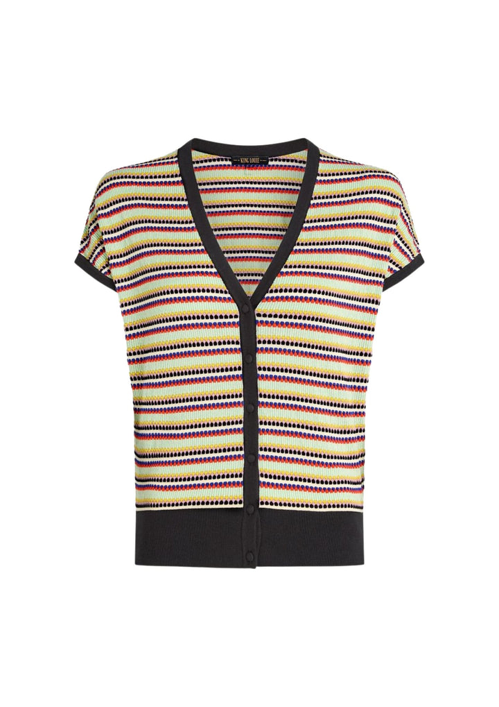 King Louie - V-Button Top Rocca - Black