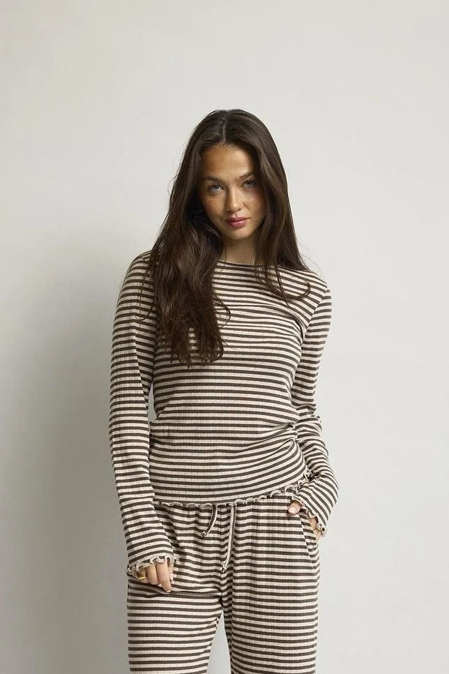Kopenhaken - Soft LS Stribet langærmet - Slate Black