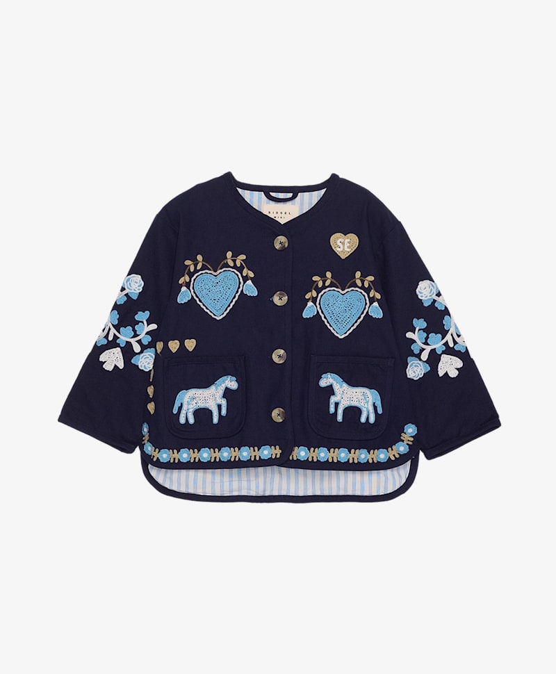 Sissel Edelbo -Maggie Mini Jakke - Navy Horses