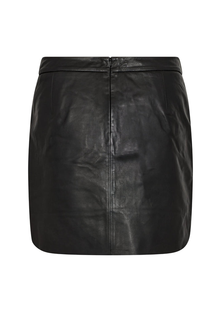 IVY - Kylie Leather Mini Nederdel - Black