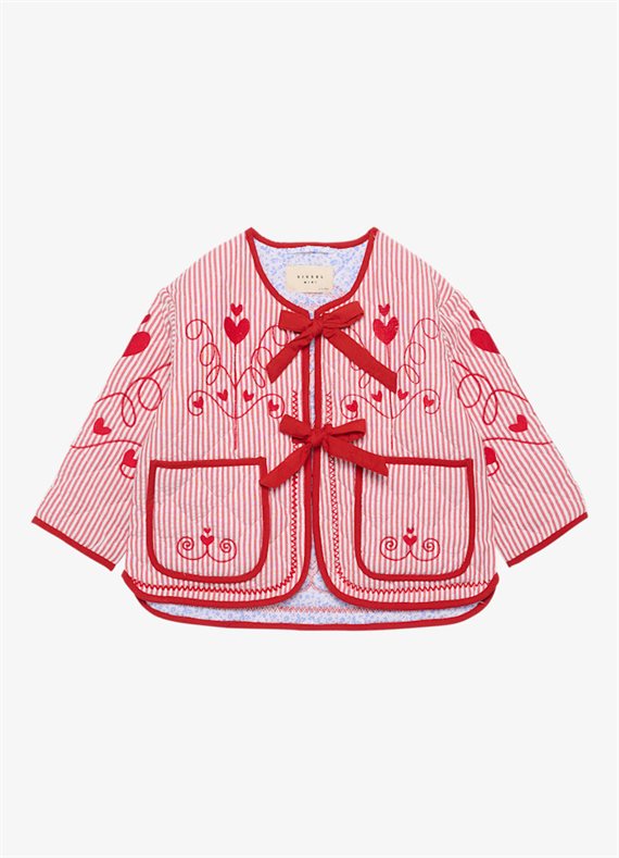 Sissel Edelbo - Penny Mini Jakke - Red Stripes
