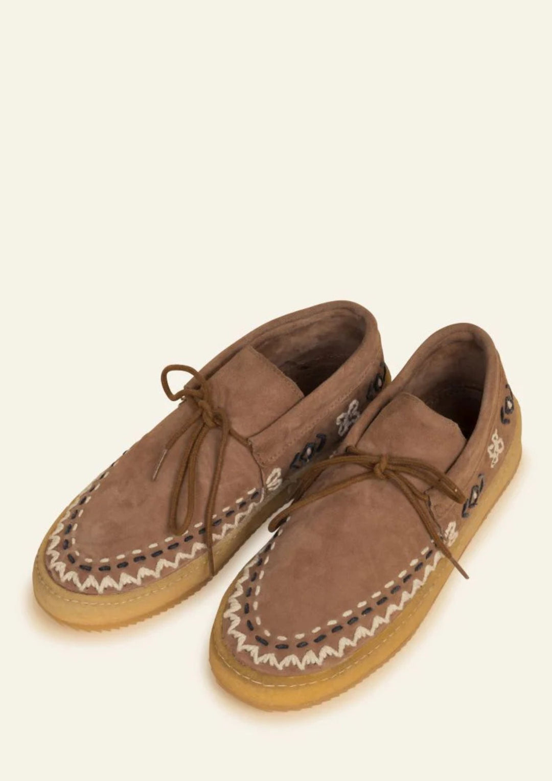 LaidBack - Komo Crepe - Camel Suede - Black/White - Sko