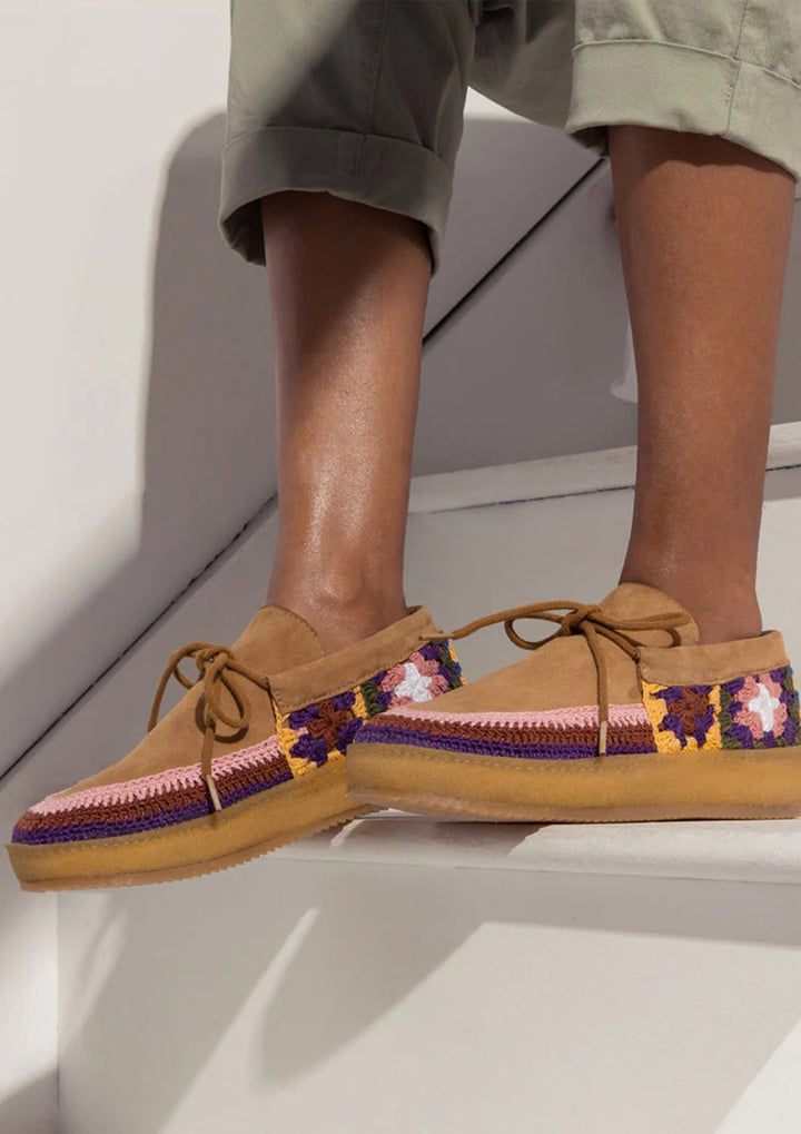LaidBack - Komo Crepe - Saffron Suede Mulit - Sko