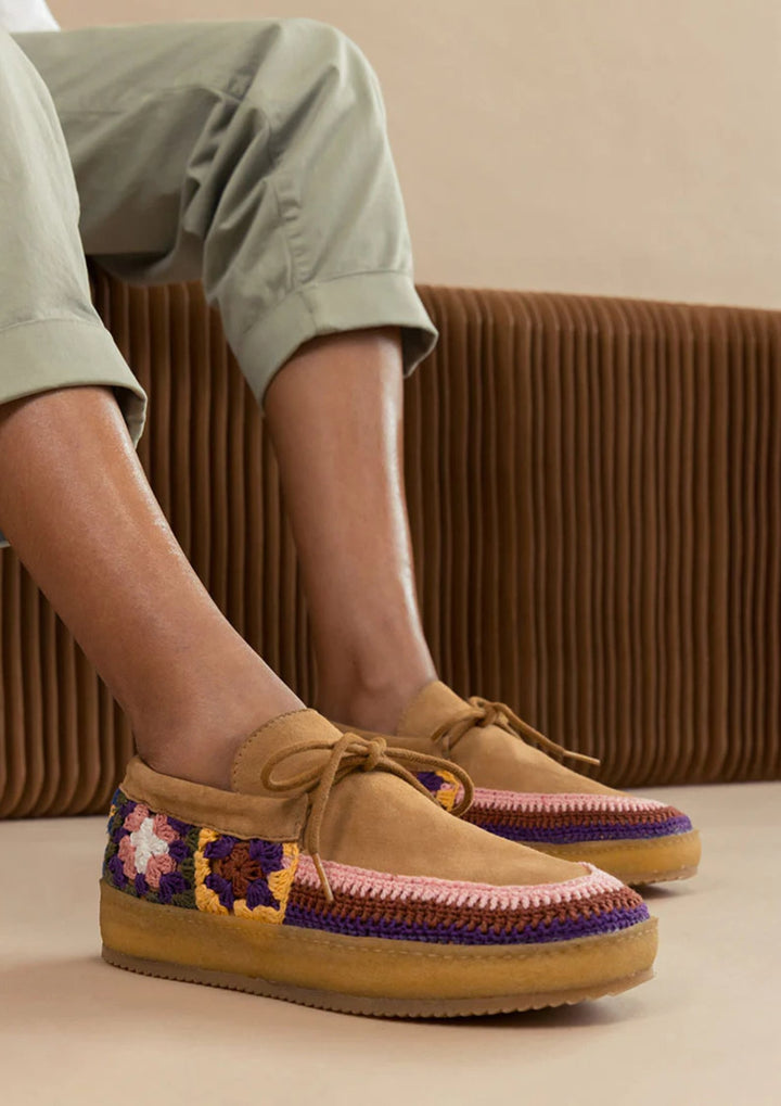 LaidBack - Komo Crepe - Saffron Suede Mulit - Sko