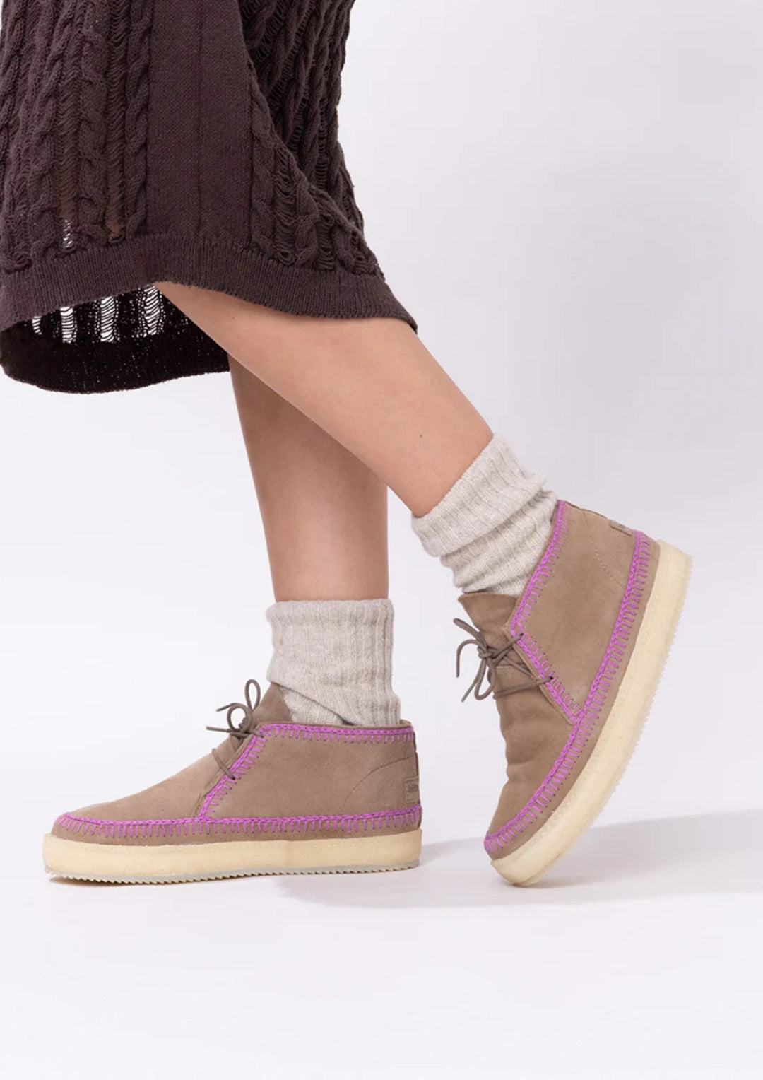 LaidBack - Shenje Crochet Crepe - Otter Purple - Sko