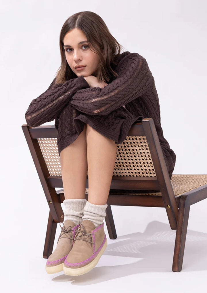 LaidBack - Shenje Crochet Crepe - Otter Purple - Sko