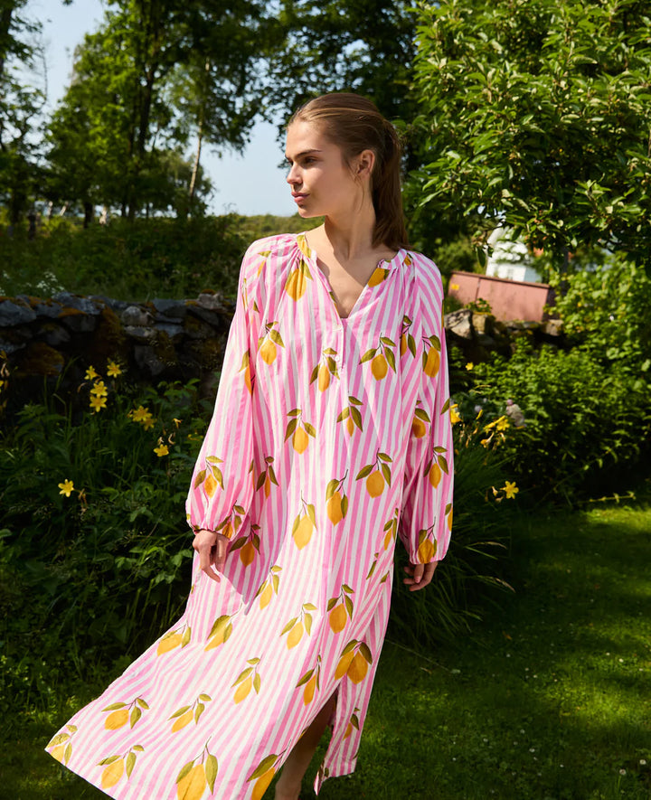Sissel Edelbo - Lara Kjole- Pink Lemons - ONESIZE