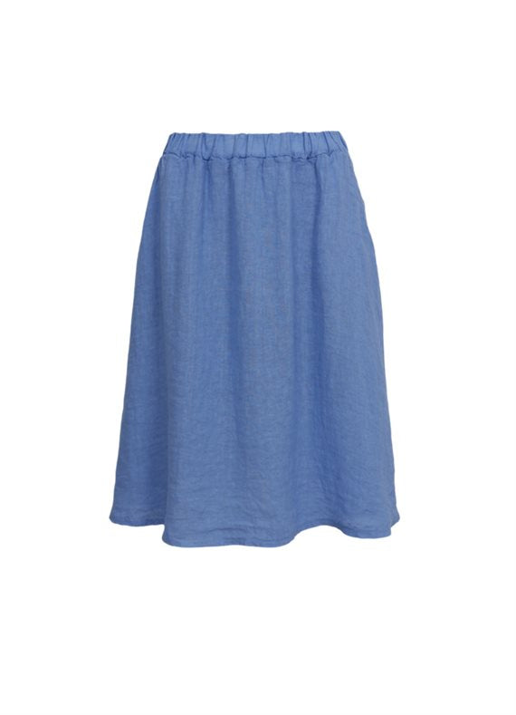Black Colour - Melina Short Linen Nederdel - Sky Blue