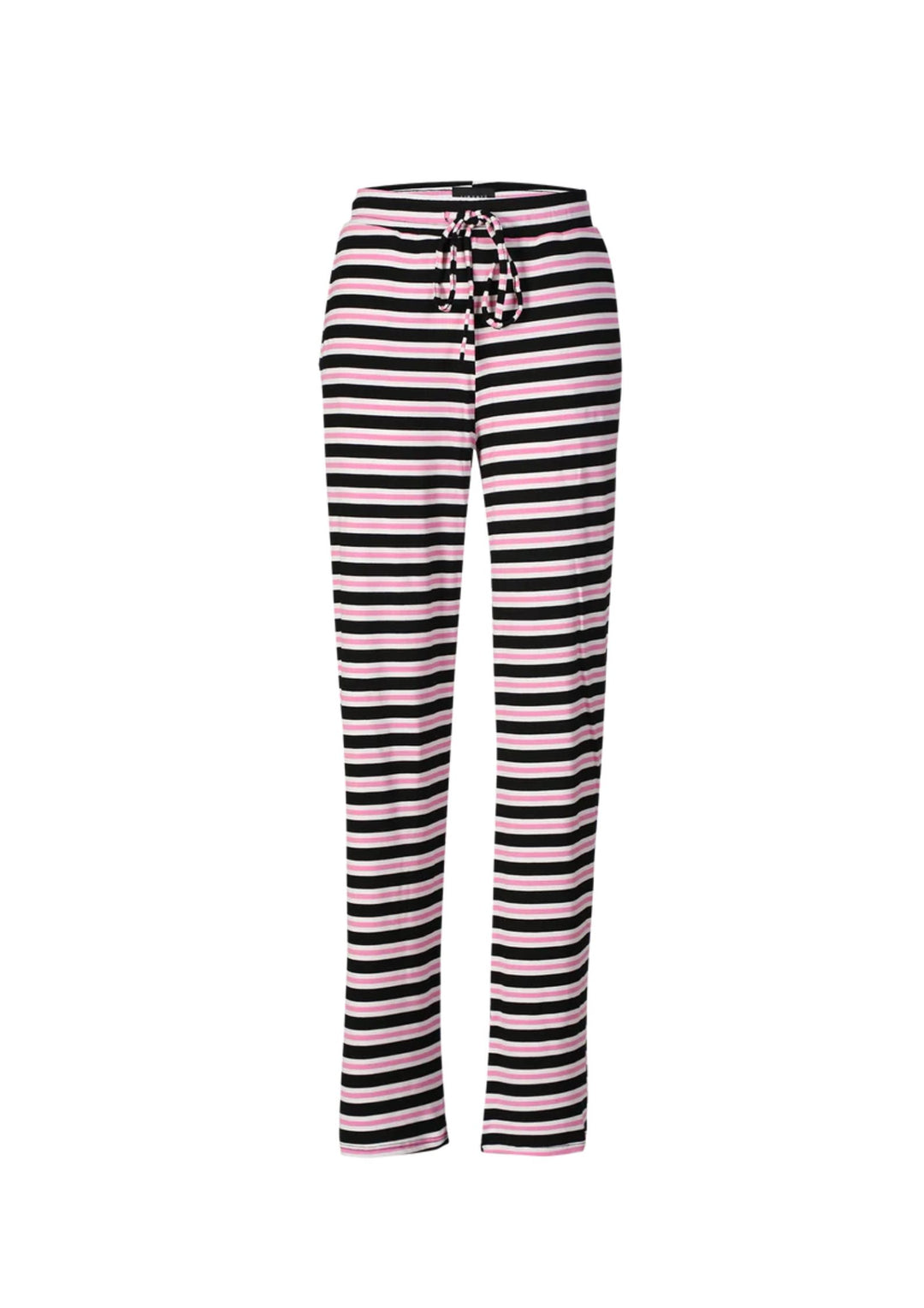 Liberte - Natalia Straight Pants - Black Bubblegum - White Stripe